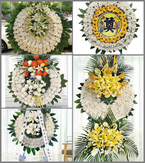 湖北孝感市大悟县黄站镇黄站村花圈速递